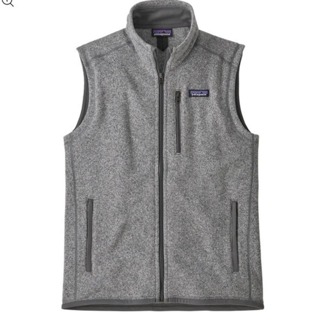▶️ Patagonia ◀️ Heather Gray Fleece Full Zip Up Better Sweater Vest Jacket Sz M